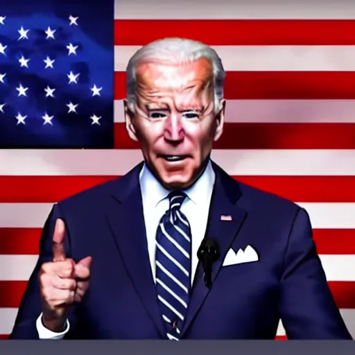 Image similar to Joe Biden in a Mortal Kombat 11 cut scene