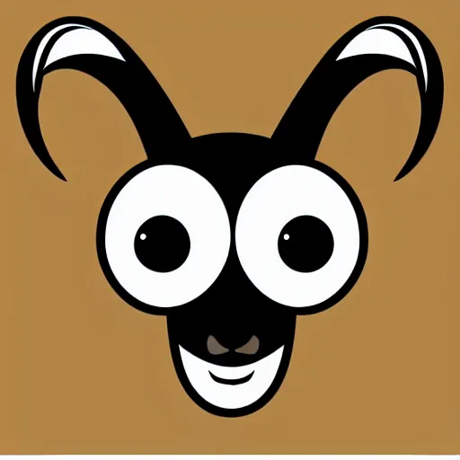 Prompt: funny goat face vector graphics