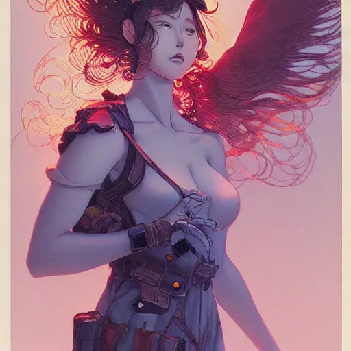 Image similar to prompt : magestic rogue portrait soft light painted by james jean and katsuhiro otomo, inspired by evangeleon anime, smooth face feature, intricate oil painting, high detail illustration, sharp high detail, manga and anime 1 9 9 0