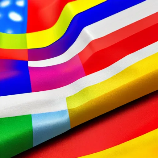 Image similar to rainbow flag, logo, simplistic 3 d