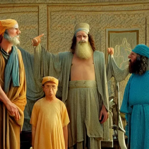 Image similar to the story of moses by wes anderson