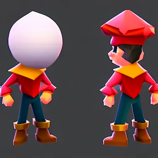 Prompt: sorcerer marx pondering his orb, low poly