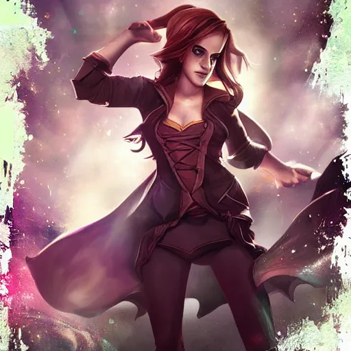 Image similar to Emma Watson in League of Legends. Digital Art. New Skin