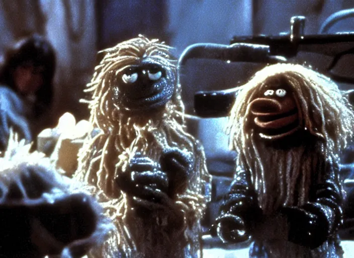 Image similar to scene from the 1 9 8 2 science fiction film muppet john carpenter ’ s the thing