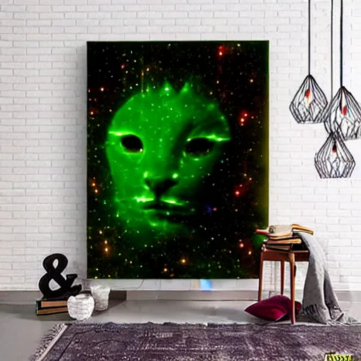 Prompt: UHD photorealistic Cosmic Feline Borg in the style of tonalism