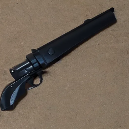 Prompt: mangum revolver 5 0 0 made out of plastic.