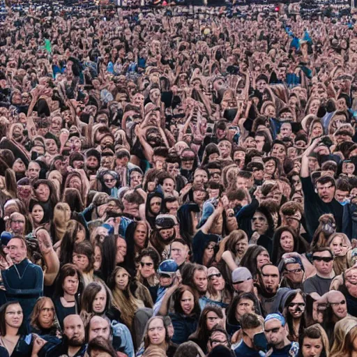 Image similar to photo of a rock band playing in a crowded stadium