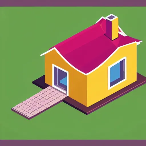 Prompt: isometric house