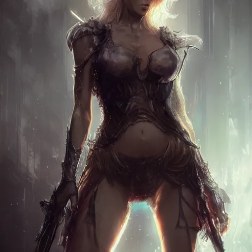 Image similar to cindy aurum ff 1 5, character concept art, sharp, digital matte painting, art by luis royo, greg rutkowski, wlop, dramatic lighting, trending on artstation