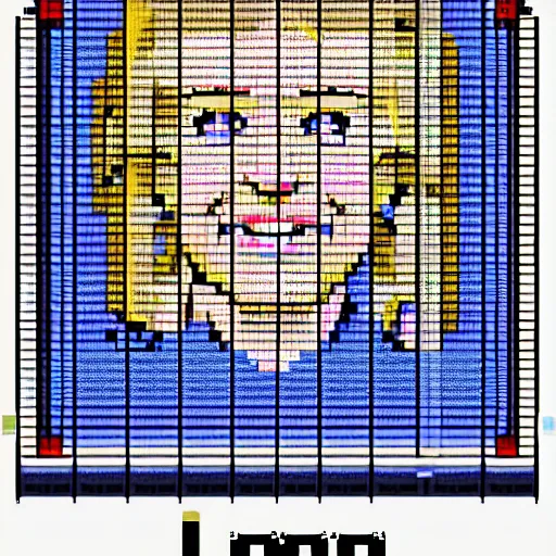 Image similar to colecovision pixel art of hillary clinton from 1 9 8 2