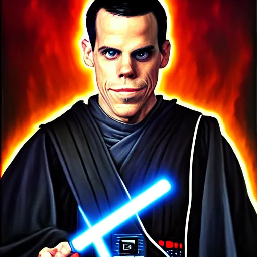 Image similar to steve - o as a jedi master, oil on canvas, cinematic