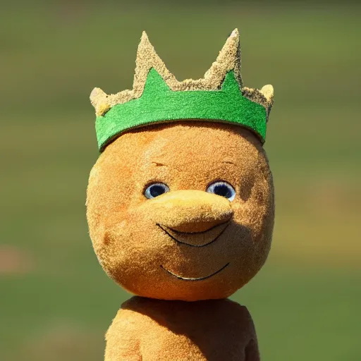 Image similar to wheat mascot wearing a crown