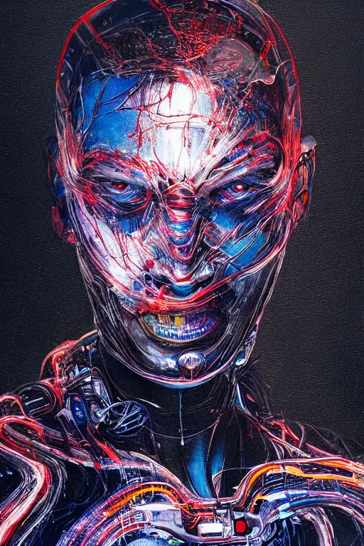 Prompt: portrait of computer & circuits, melting, superman, 8 k, by tristan eaton, stanley artgermm, tom bagshaw, greg rutkowski, carne griffiths, ayami kojima, beksinski, giger, trending on deviantart, face enhance, hyper detailed, minimalist, cybernetic, android, blade runner, full of colour, super detailed