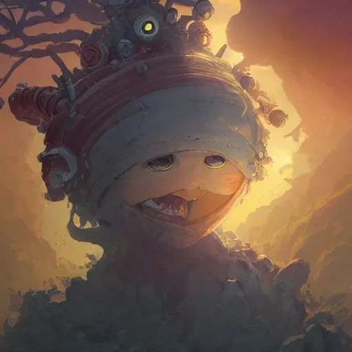 Prompt: a detailed portrait of a made in abyss character, by victo ngai and justin gerard, digital art, realistic painting, very detailed, fantasy, dnd, character design, volumetric lightning, trending on artstation