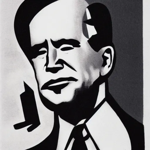 Image similar to bauhaus depiction of joe biden