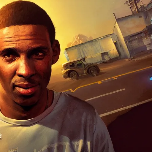 Image similar to highly detailed portrait steve curry basketball player in gta v, stephen bliss, unreal engine, fantasy art by greg rutkowski, loish, rhads, ferdinand knab, makoto shinkai and lois van baarle, ilya kuvshinov, rossdraws, tom bagshaw, global illumination, radiant light, detailed and intricate environment