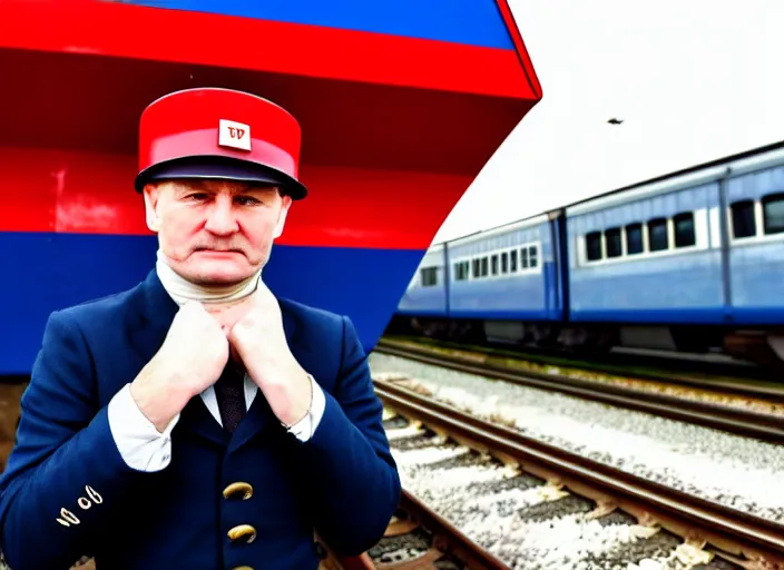 Image similar to train driver of the Russian Railways