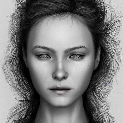 Image similar to portrait of a woman, by dana ulama, highly detailed, featured on artstation