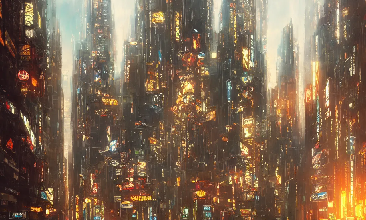 Image similar to an epic painting new york, oil on canvas, cold colors, perfect composition, golden ratio, beautiful detailed, photorealistic, digital painting, artstation, concept art, smooth, sharp focus, illustration, cyberpunk background, artstation trending, octane render, unreal engine