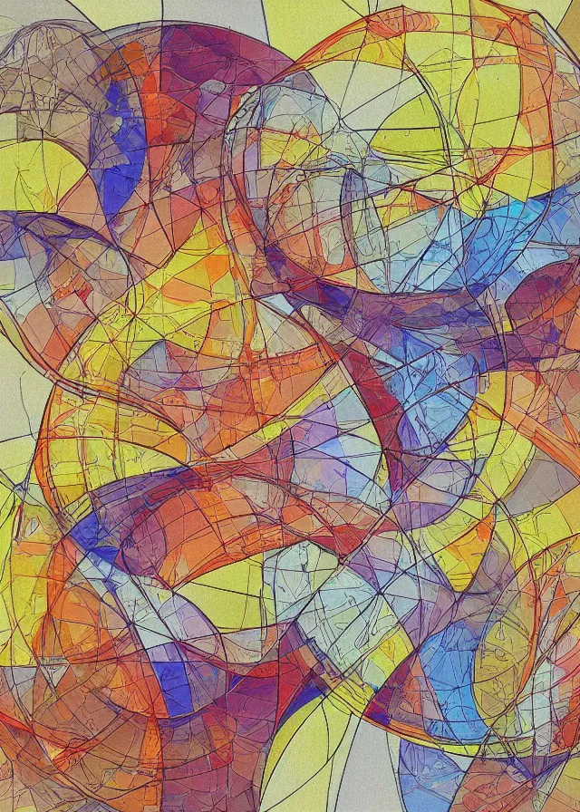 Prompt: mathematical illustration painted by anatoly