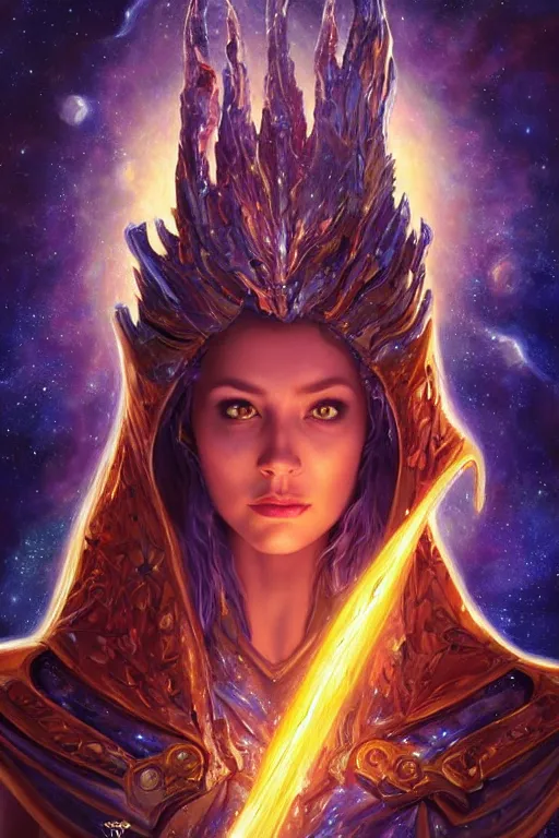 Image similar to beautiful oil painting with high detail of a wise Space ent(((Sobbing))) made of stars and plasma, hybrid from dungeons and dragons and art direction by James Cameron ;by artgerm; wayne reynolds art station; cinematic quality character render; low angle; ultra high quality model; production quality cinema model