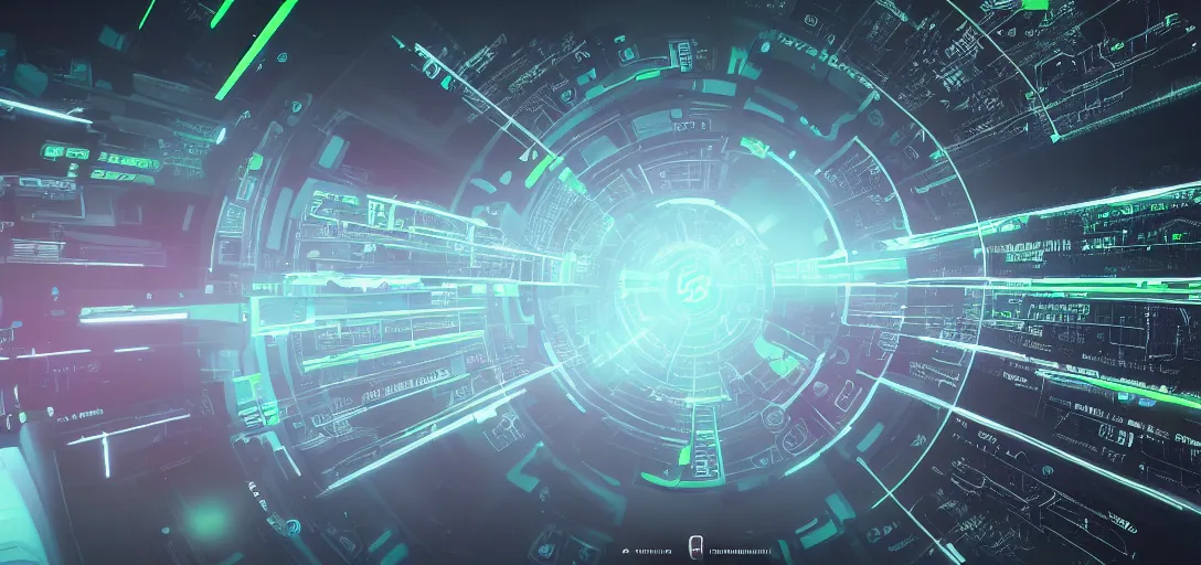 Image similar to futuristic scifi hud design, fui, interface, sharp details