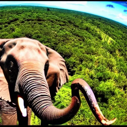 Image similar to screenshot go pro footage elephant