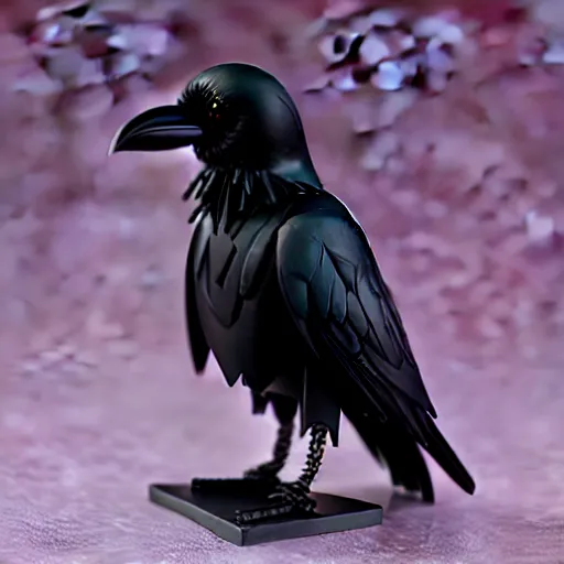 Image similar to a raven nendoroid, product shot