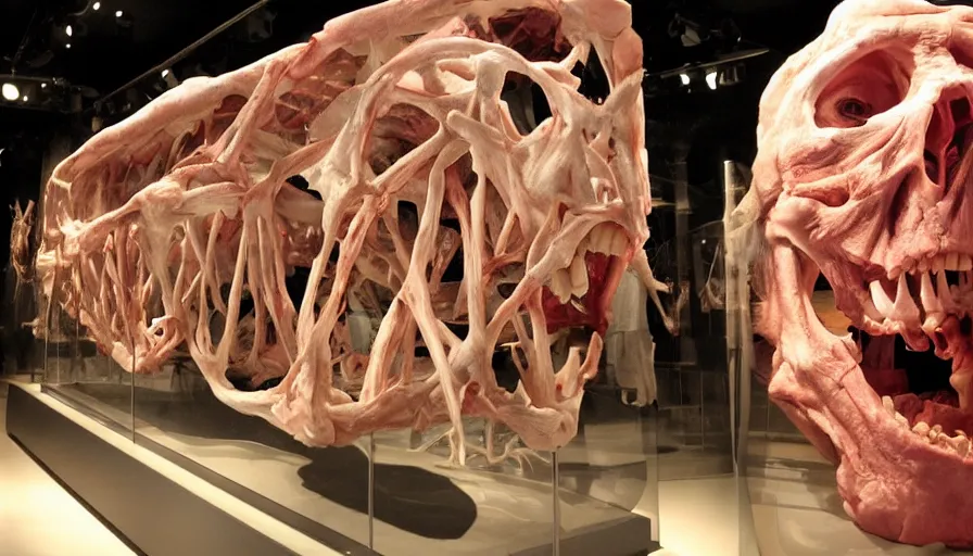 Prompt: big budget horror movie the body worlds exhibition