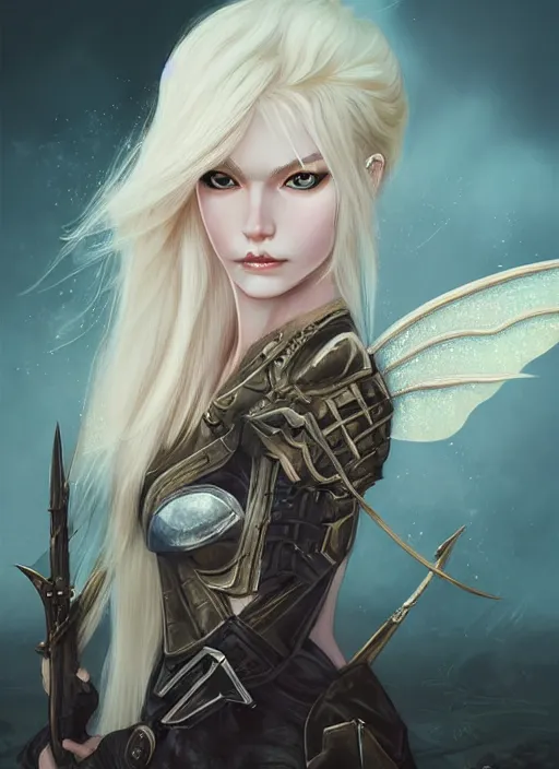 Image similar to blonde combat fairy venizian era, dark fantasy, extremely detailed, sharp focus, portrait, smooth, digital illustration, by rossdraws, frank franzzeta