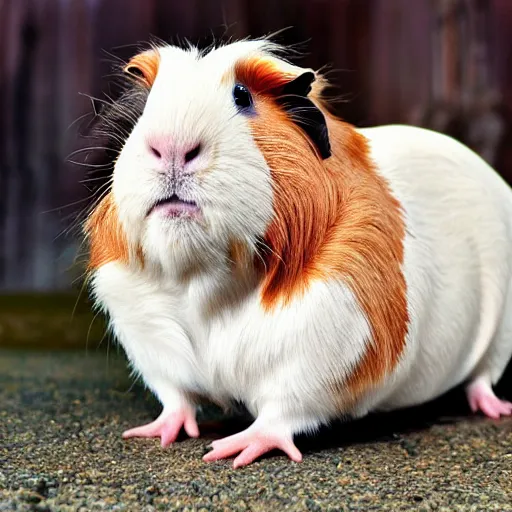 Prompt: half guinea pig half lion