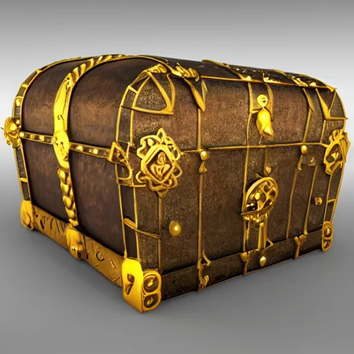 Image similar to A treasure chest filled with jewels and golden artefacts, 4k, hdri, museum quality photo
