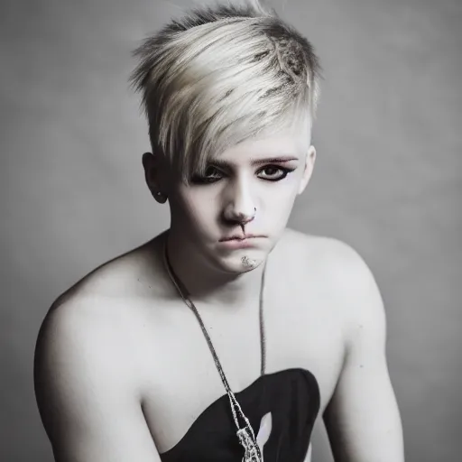 Image similar to light blonde Emo ftm photography