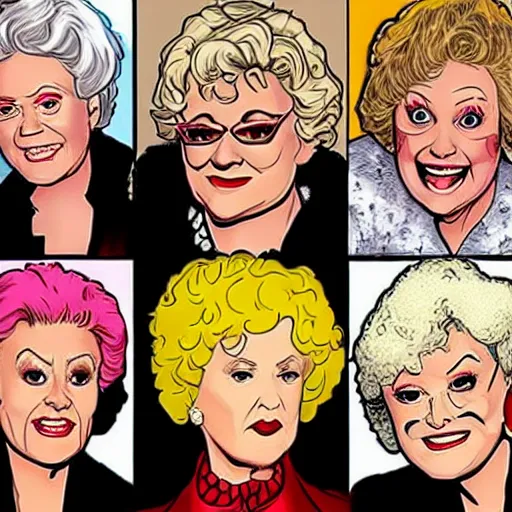 Image similar to The Golden Girls as Avengers