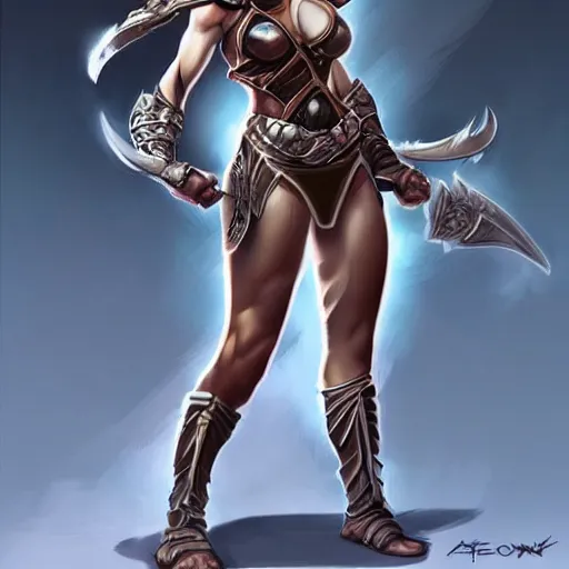 Image similar to a character concept art of a warrior by artgerm, very detailed