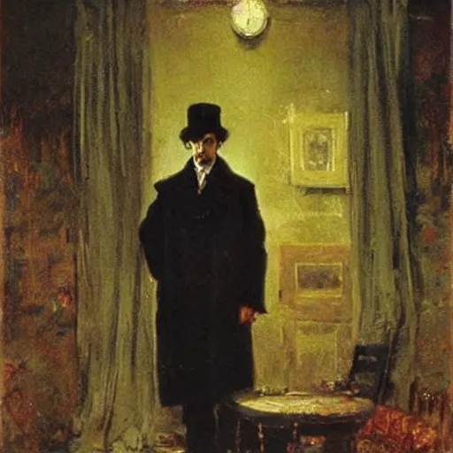 Image similar to Sherlock Holmes by Ilya Repin