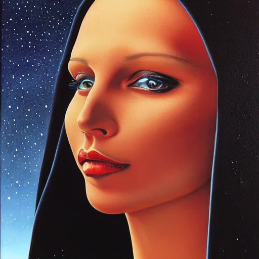 Image similar to the mona liza painted by peter elson