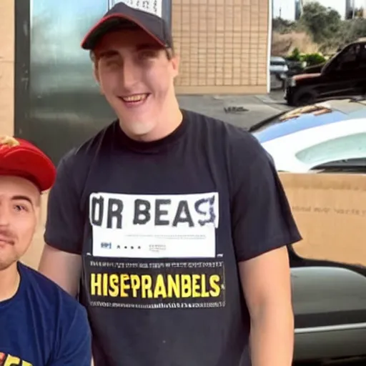 Image similar to MrBeast donating 1 million dollars in cash to a homeless person