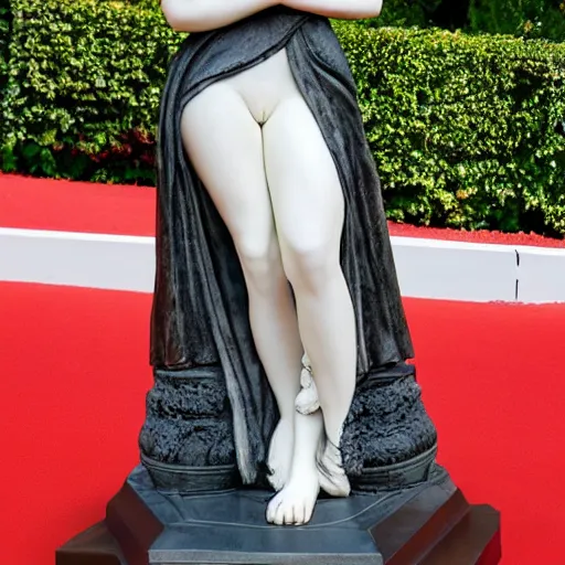 Image similar to a marmor statue of Mila Kunis by Michelangelo