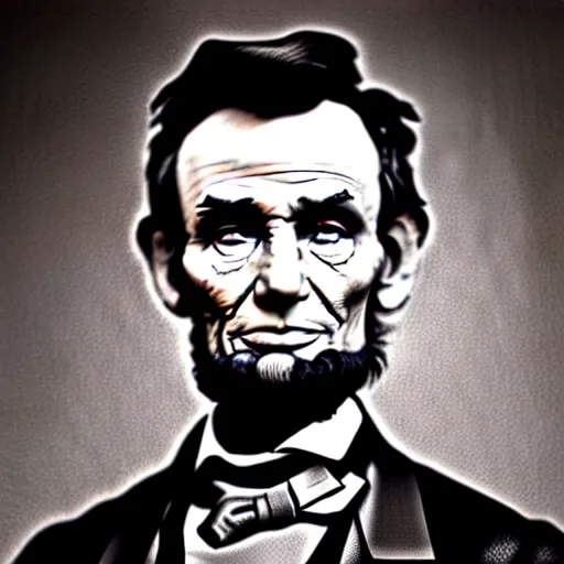 Prompt: uhd photorealistic abraham lincoln hyperdetailed. correct face, studio lighting. photo by annie leibowitz