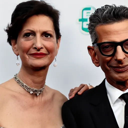 Prompt: Jeff Goldblum marries a velociraptor