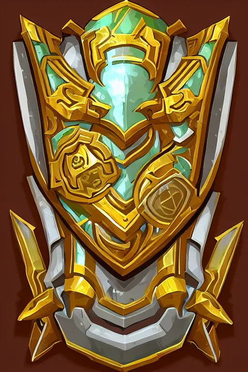 Image similar to shield fantasy epic legends game icon stylized digital illustration