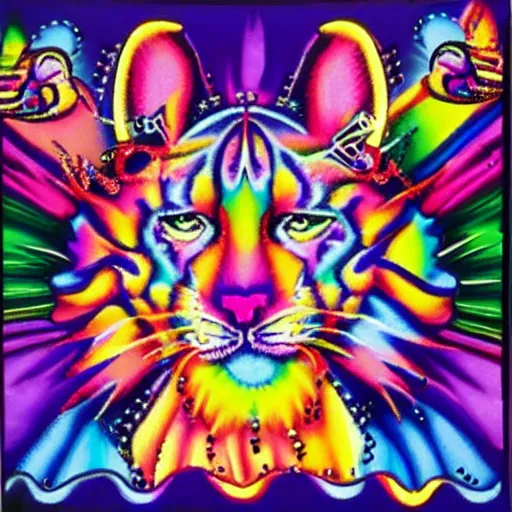 Prompt: Lisa Frank and Renaissance collaboration