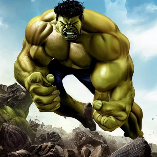 Prompt: gigachad hulk