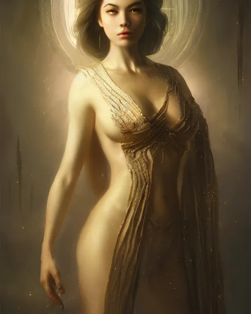 Prompt: incarnation of love, gorgeous, portrait, powerful, intricate, beautiful, masterpiece, elegant, volumetric lighting, back lighting, rimlight, dramatic lighting, digital painting, highly detailed, artstation, sharp focus, illustration, Artgerm, Jean-Léon Gérôme , ruan jia