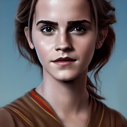 Image similar to highly detailed illustration, character portrait of Emma Watson as an animated Pixar character, digital art by Mark Simonetti and Moebius 4k, 8k, HD