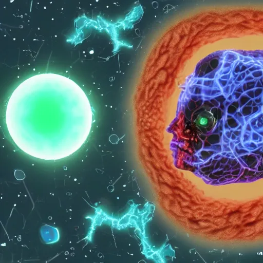 Prompt: A lifeform made of gas, discovered in another dimension, accurate depiction