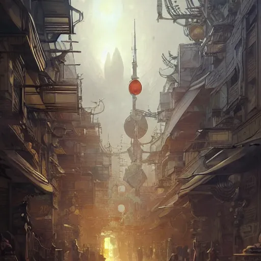 Prompt: It’s crowded streets of German sleeping quarters on the Moon city, Frankfurt, sci-fi, fantasy, intricate, very very beautiful, elegant, highly detailed composition, digital painting, artstation, concept art, smooth, sharp focus, illustration, art by artgerm and greg rutkowski and alphonse mucha