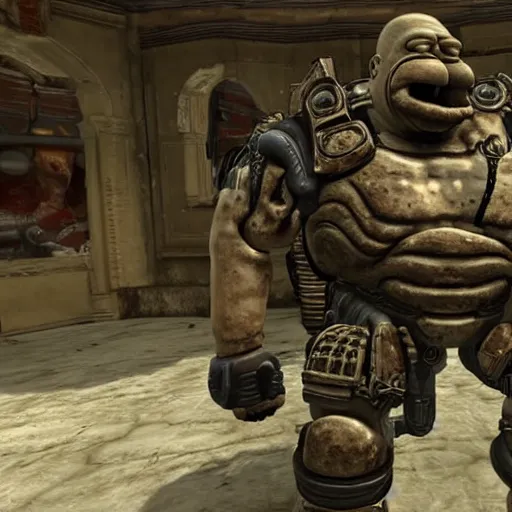 Image similar to 3d Homer Simpson in Gears of War