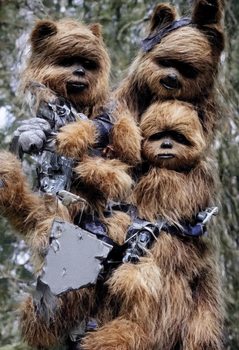 Image similar to an ewok is president of the united states